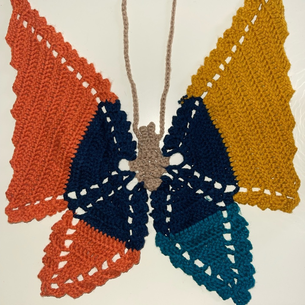 Crochet butterfly festival top